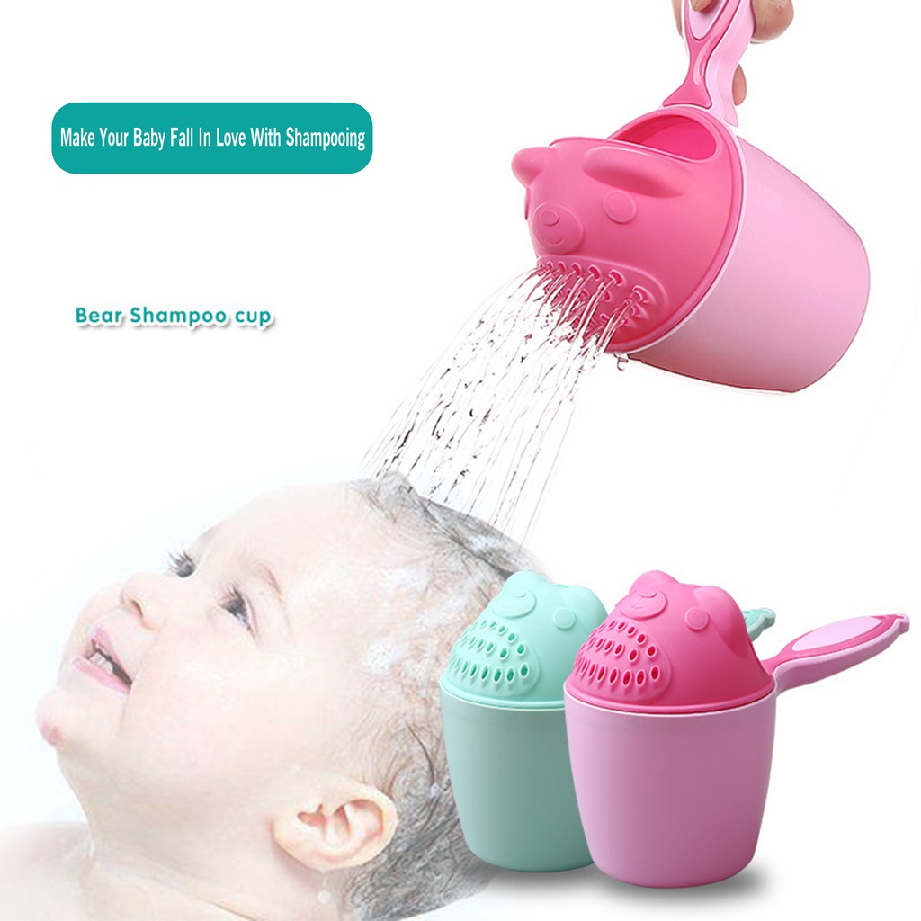 HJ Cartoon Baby shampoo cup, Bathing Shower Spoons kids Washing ...