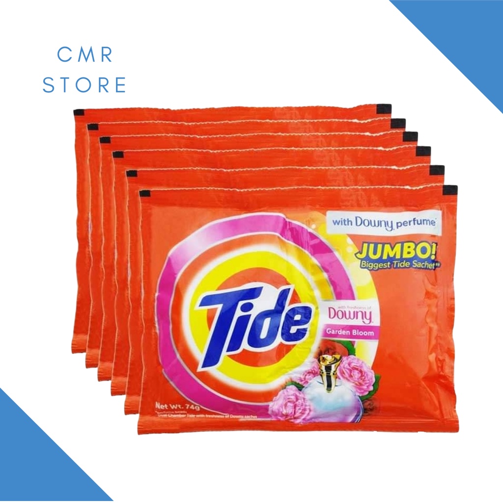Tide Powder Jumbo with Freshness of Downy 74g by 6's | Shopee Philippines