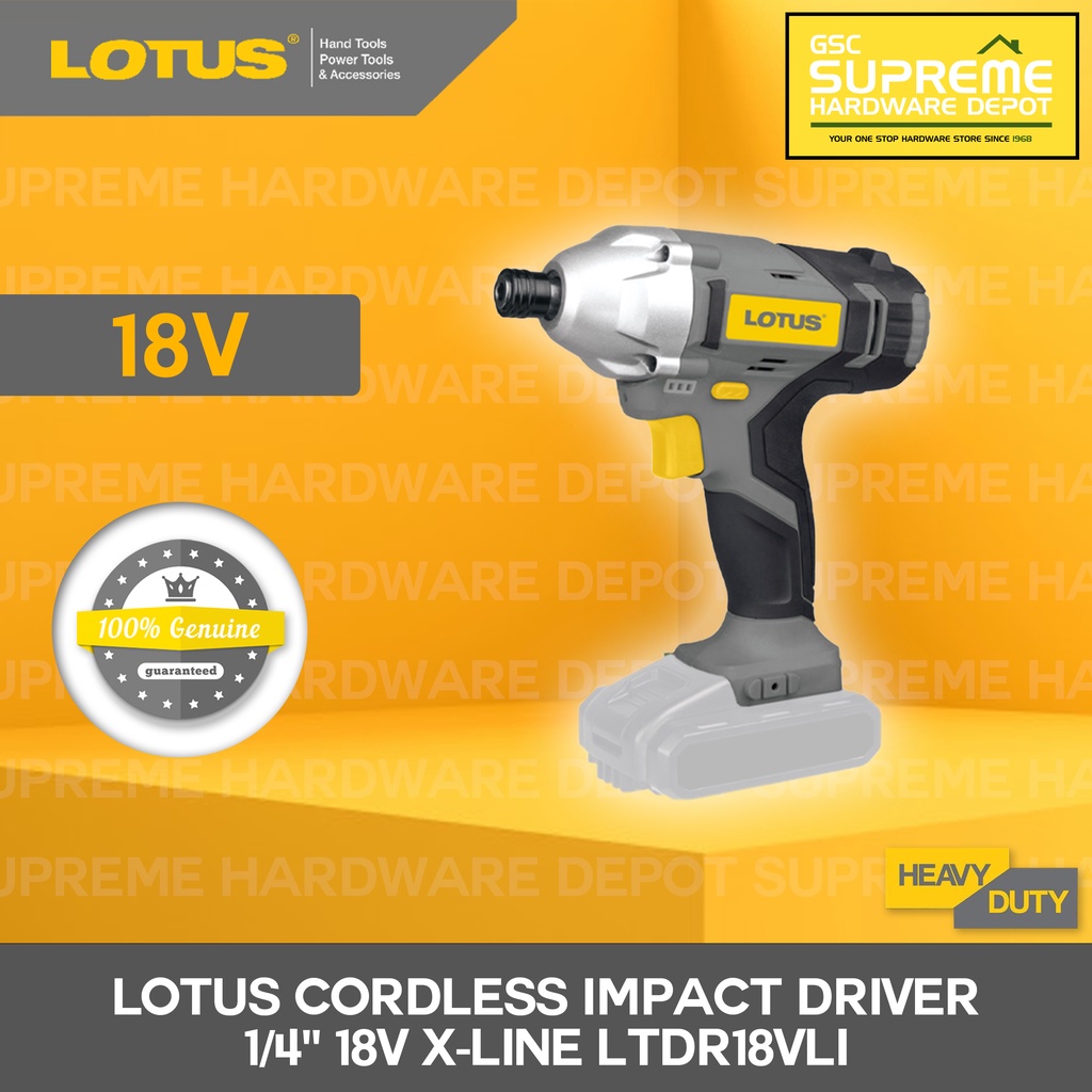 Lotus Cordless Impact Driver 1 4 18V X Line LTDR18VLI Solo Tool