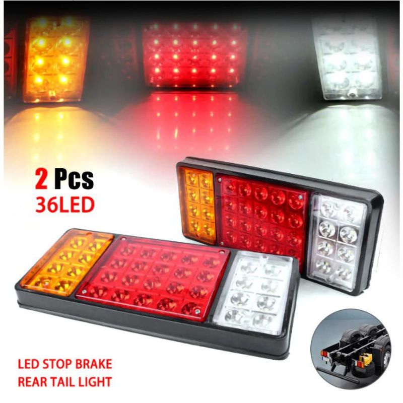 DK COD 24v Waterproof 36 LED Tail Light Rear Lamps Pair Boat Trailer ...