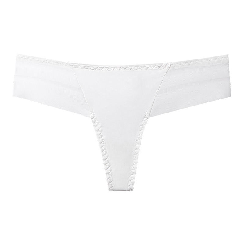 ☈♨Water snake waist Ji* ladies thong female sexy ice silk seamless low ...