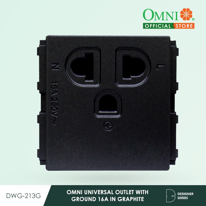 OMNI Universal Outlet with Ground 16A in Graphite - DWG-213G | Shopee ...
