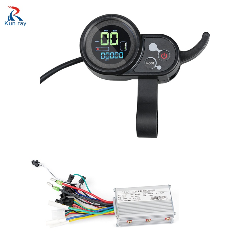 Electric Scooter Controller With Display Thumb Throttle 24V-48V 250W ...