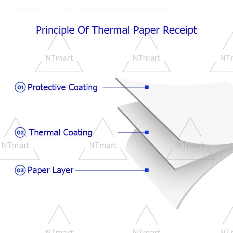 NTmart Thermal recepit paper POS Glossy Paper 80MM x 70MM | Shopee ...