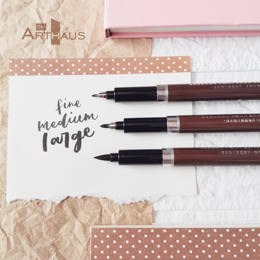 Calligraphy Brush Pen Fine, Medium Large Felt Tip Shopee Philippines