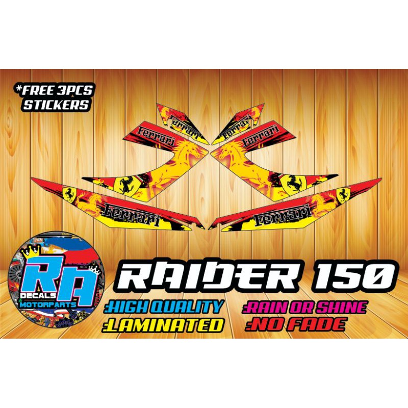 Raider 150 Carb Ferrari Decals | Shopee Philippines