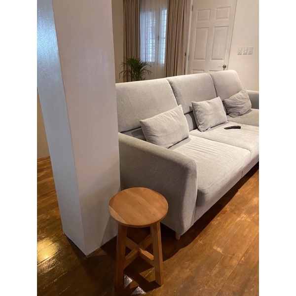 solid wood KD mahogany wood round stool (no varnish) MANGKAKAHOY