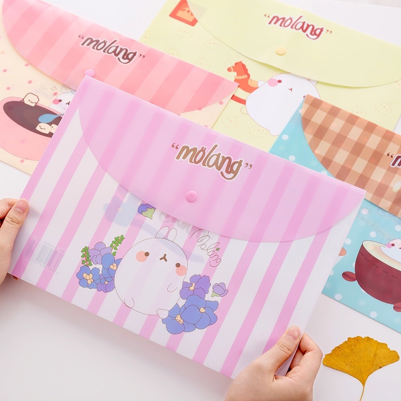 A4 plastic envelope cute cartoon file bag student stationery 1pc ...
