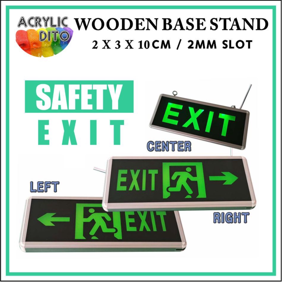 Exit LED Light Sign Office Construction Restaurant Shop Store Building ...