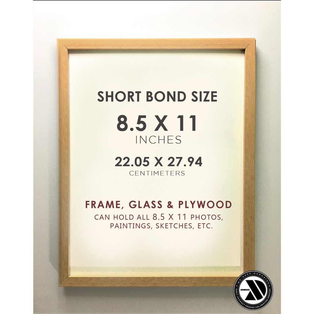 8.5x11 Inches (Short Bond) Ready to Hang Picture Frame | Shopee Philippines