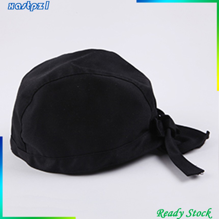 [ Chef Tie Back Cap Chef Headwrap Hat Kitchen Catering Cap | Shopee ...