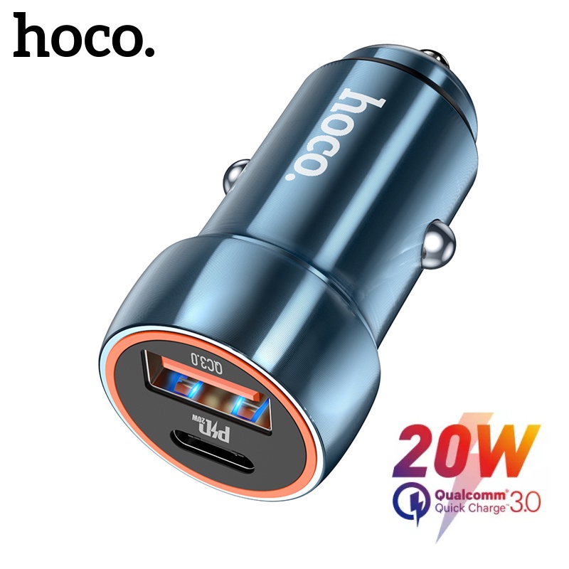 Hoco. Z46a PD 20W USB Car Charger Qc3.0 Fcp 3A Type C For Mobile Phone ...