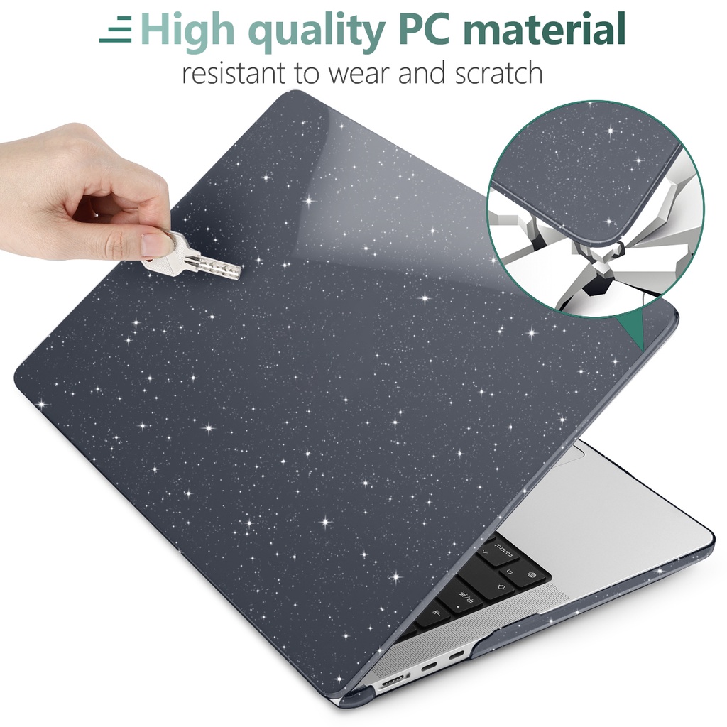 Crystal Bling Clear Laptop Case For MacBook Pro13 14 16