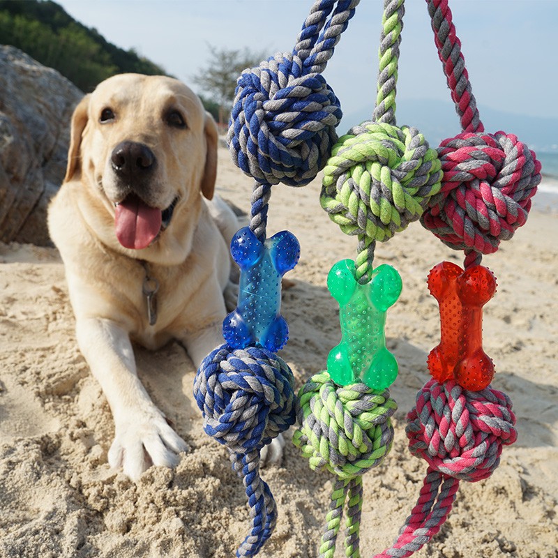 Big dog bite interactive knot toy molar resistant large breed labrador