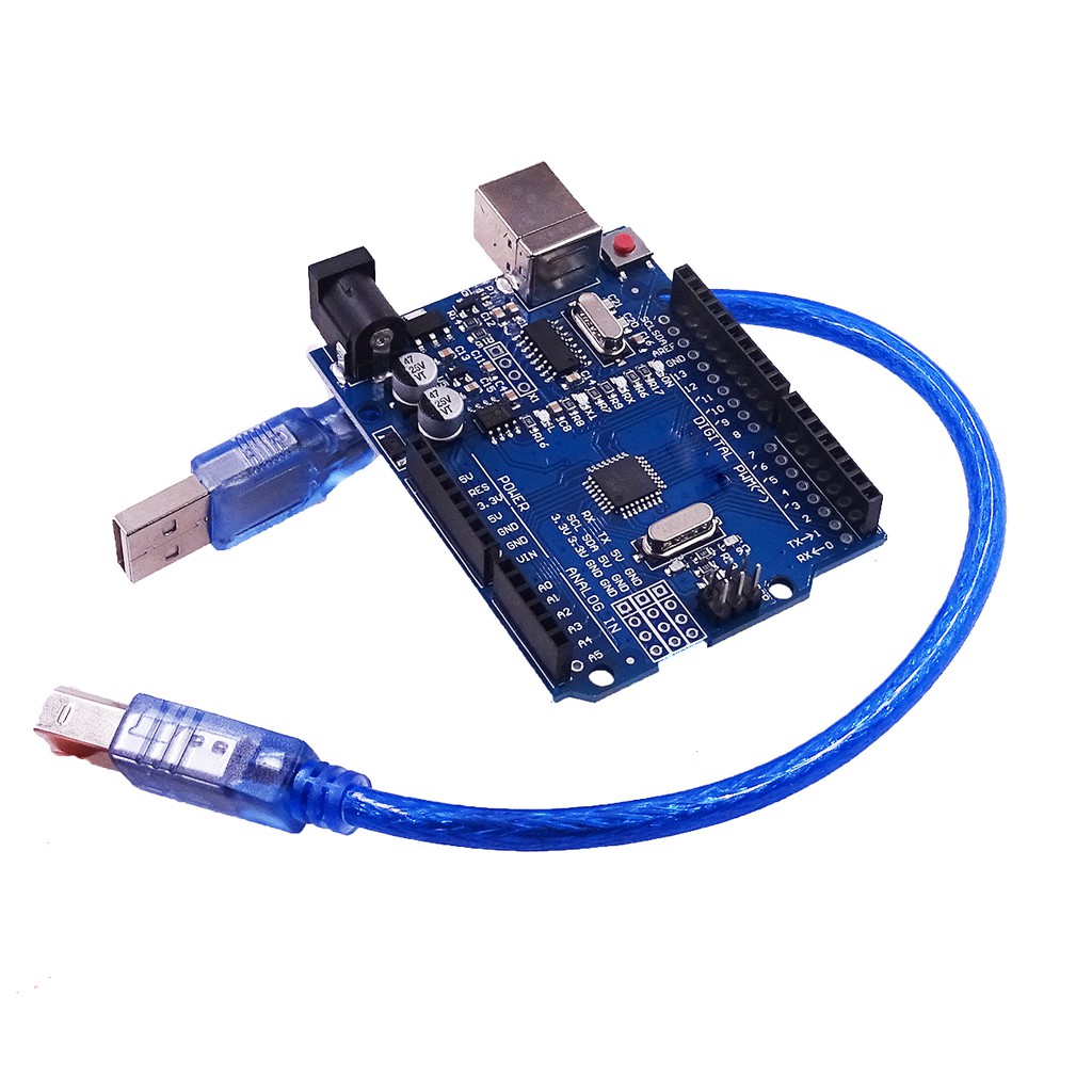 ROBOT UNO R3 MEGA328P CH340G for Arduino UNO R3 + USB cable | Shopee ...