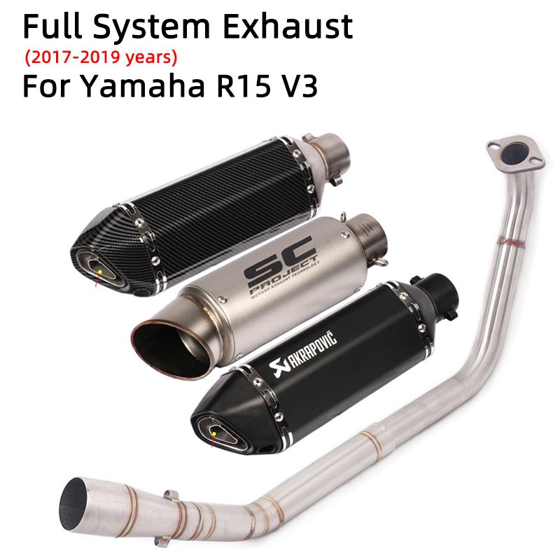 Akrapovic full system exhaust deals for r15 v3