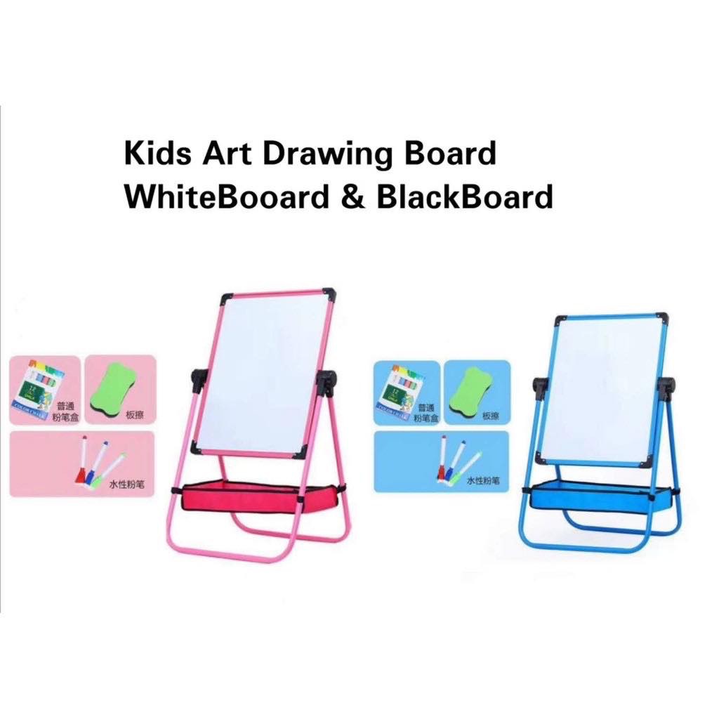 CP KIDS ART DRAWING WHITE BOARD AND BLACK BOARD DOUBLE SIDED STAND