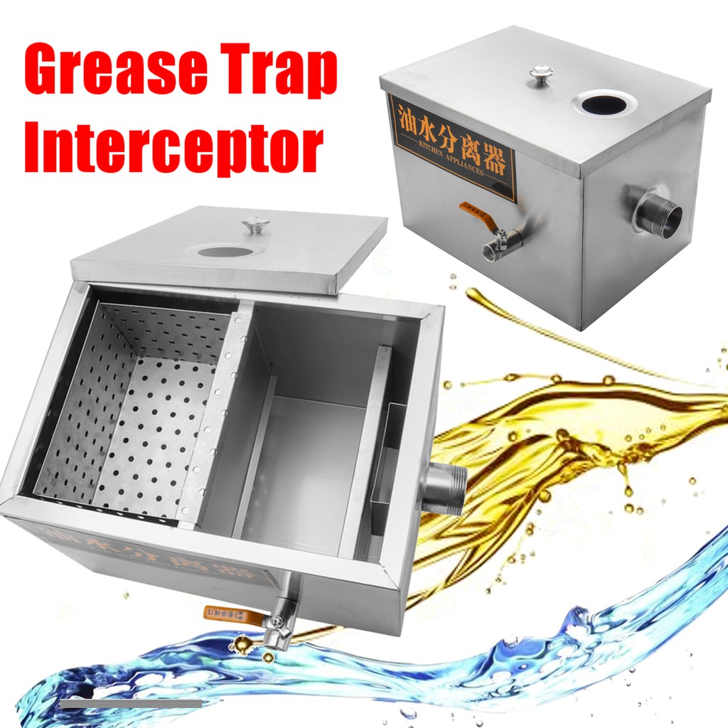 home Stainless Steel Grease Trap Interceptor Wastewater