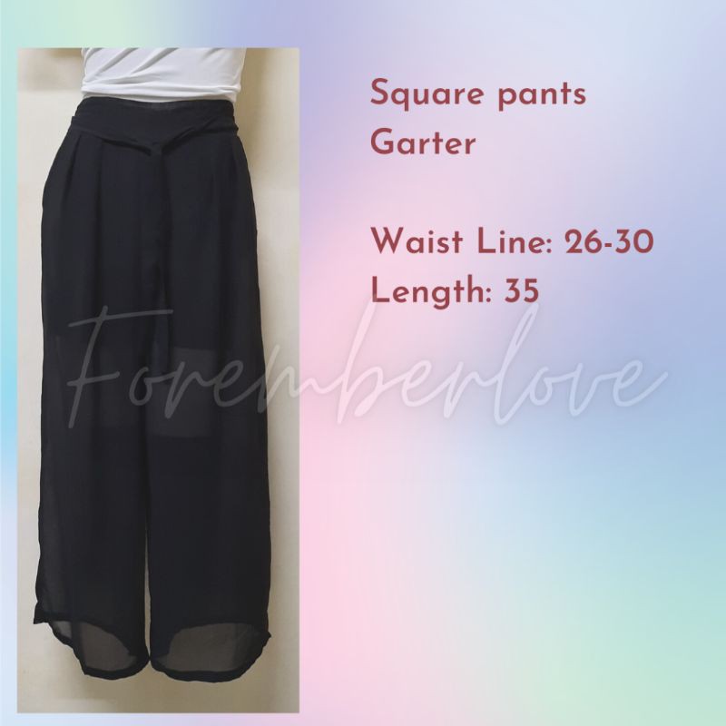 Square Pants for casual or semi formal wear Garterized Shopee