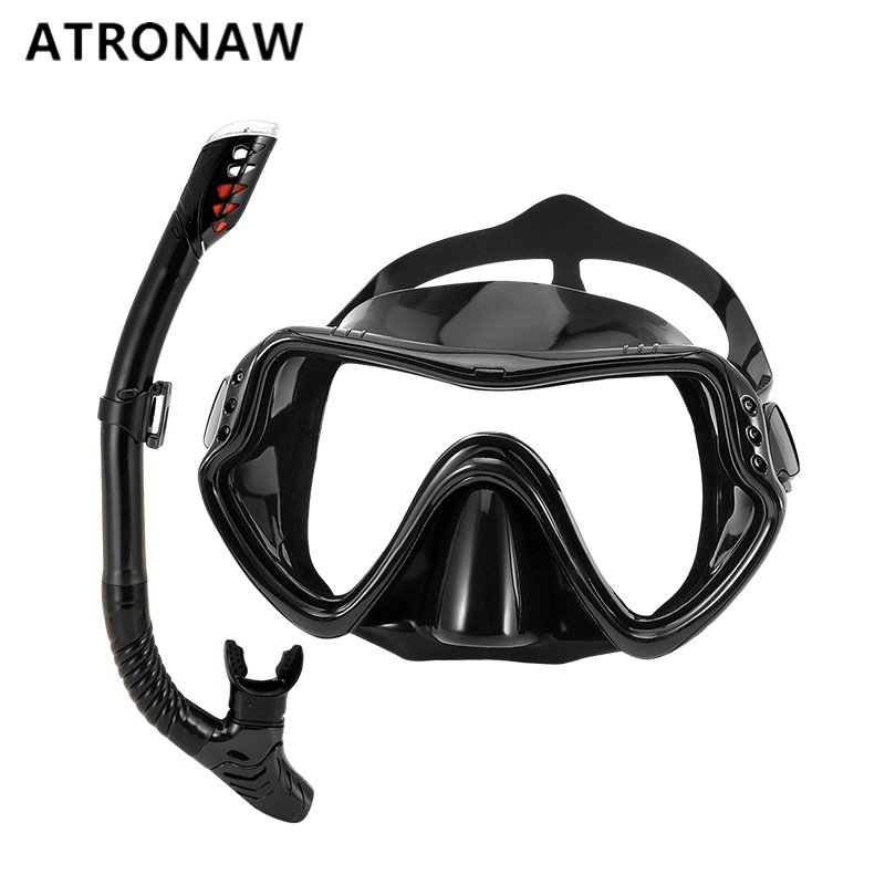 ATRONAW Snorkeling Set Diving Goggles Tempered Glass Scuba Diving Mask