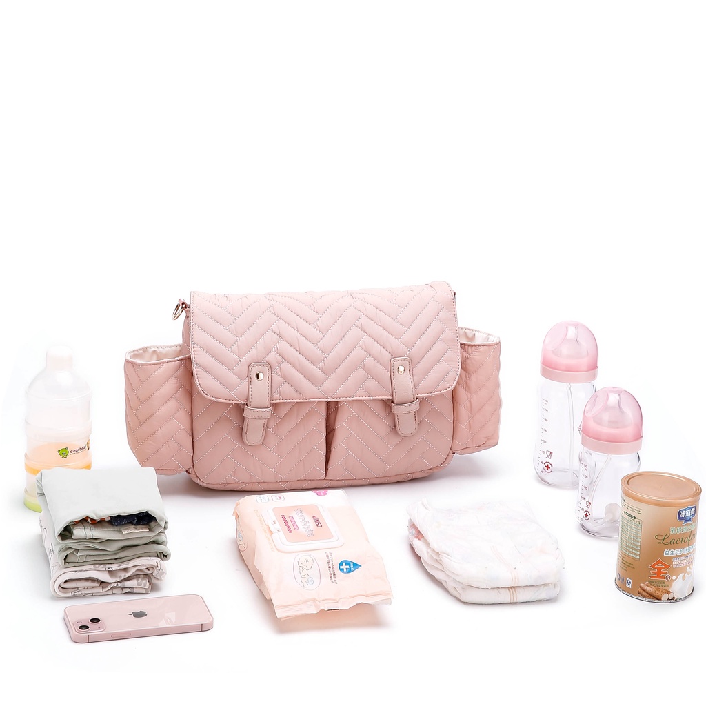 Diaper Bag Backpack Large Capacity Nappy Stroller Bag Featuring