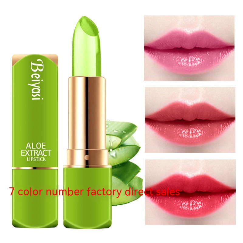Authentic color lipstick aloe temperature jelly lipstick pregnant women