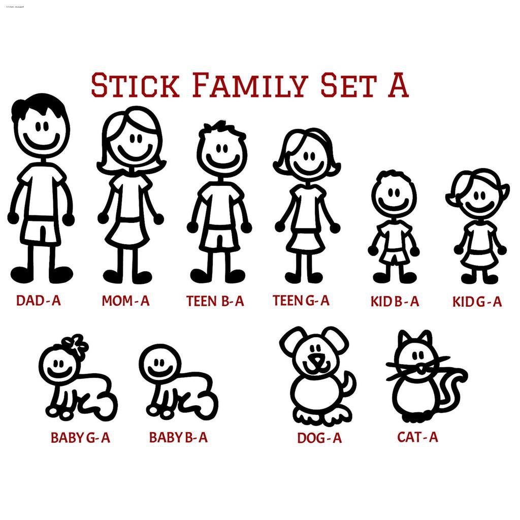 stick family of 3