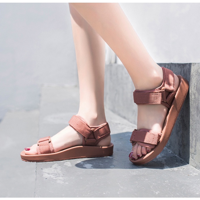 JYC. Ladies Korean Vintage Leather Sandals Casual Flats #SS24(Standard ...