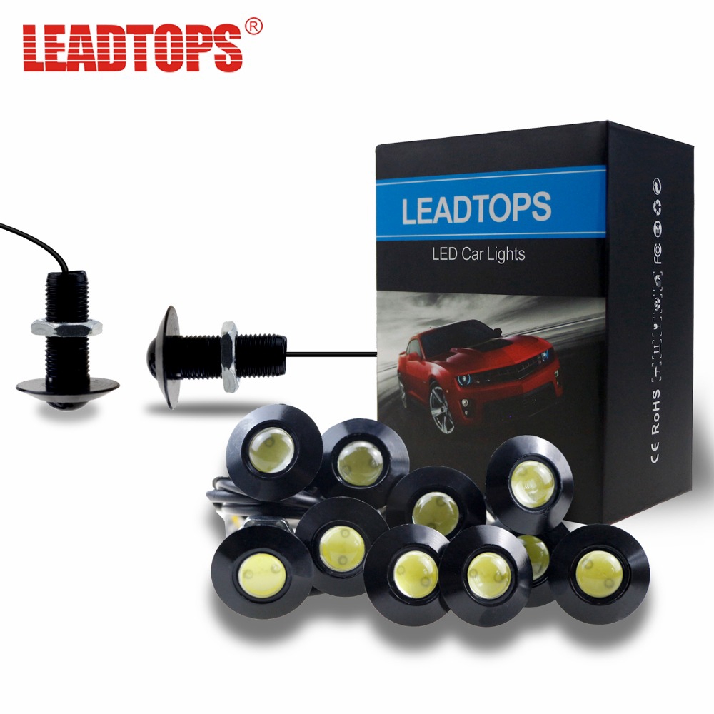 LEADTOPS 10pcs 12V Auto LED DRL Daytime Running Lights Eagle Eye Light