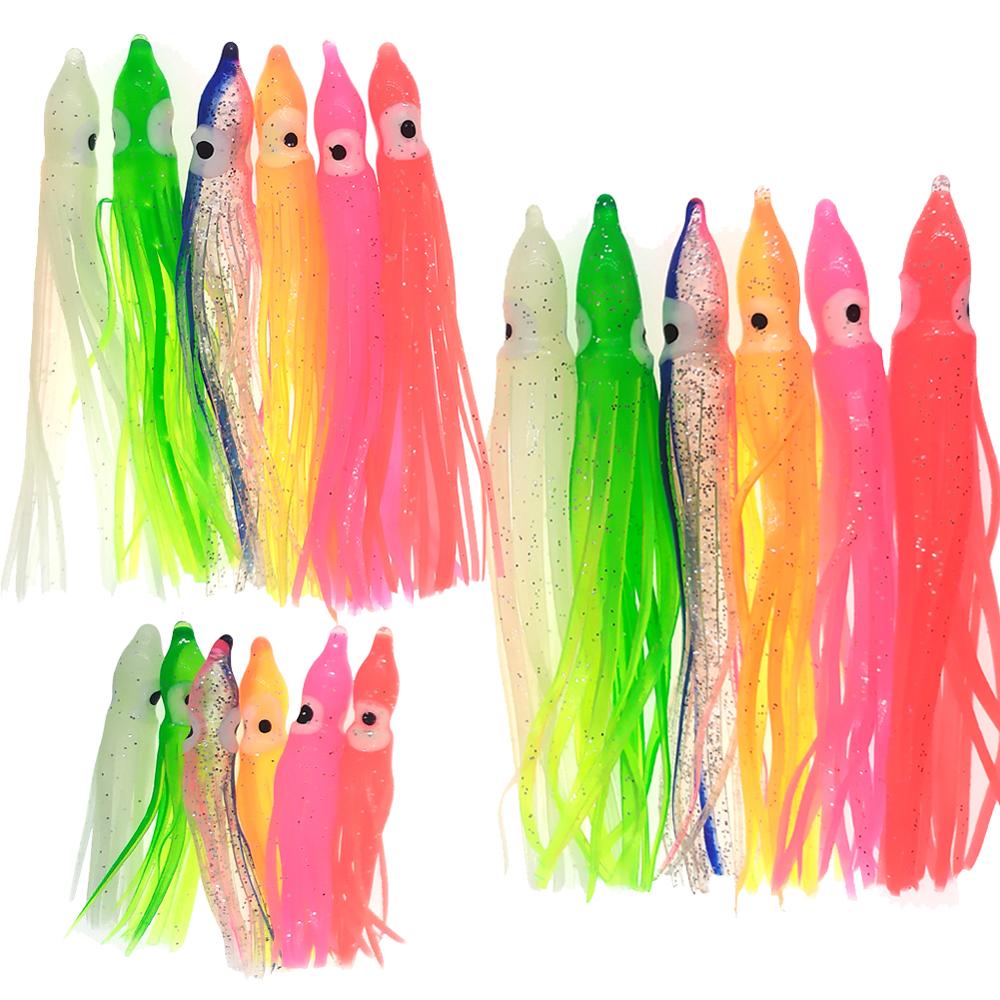 50 pieces Soft Lure Rubber Squid Skirts Octopus Saltwater Soft