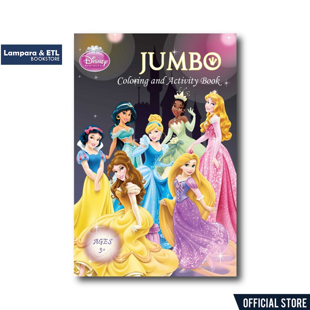Disney Princess Jumbo Coloring and Activity Book Ages 3+ | Shopee ...
