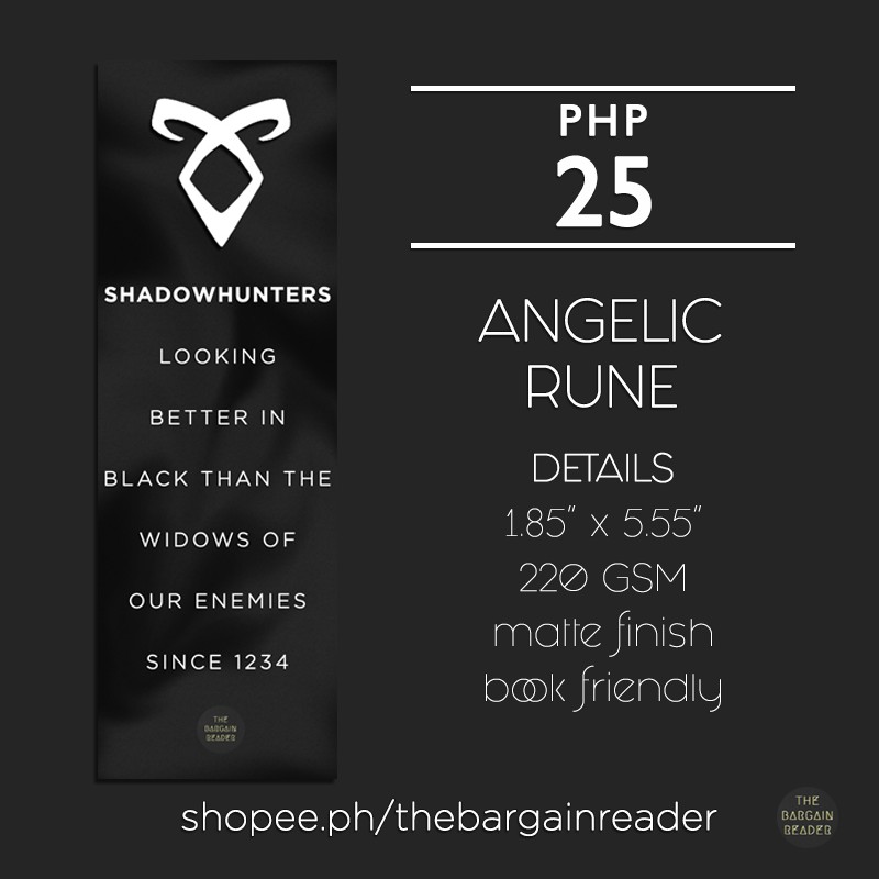 Mortal Instruments (Cassandra Clare) Rune Bookmarks SINGLES | Shopee ...