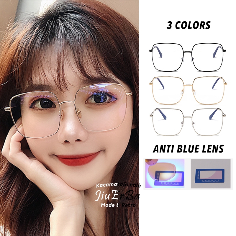 Square metal hot sale frame eyeglasses