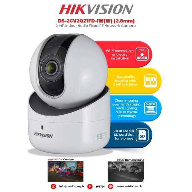 1080P 2MP HIKVISION DS-2CV2Q21FD-IW Q1 CCTV WiFi 1080P 2MP Network PTZ ...