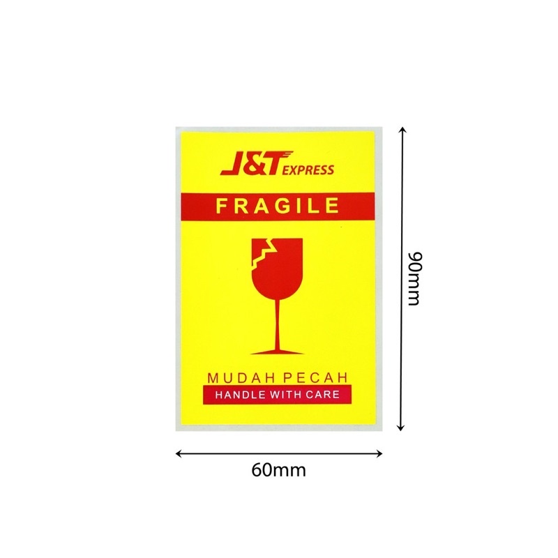 4pcs J&T Express Fragile Sticker | Shopee Philippines
