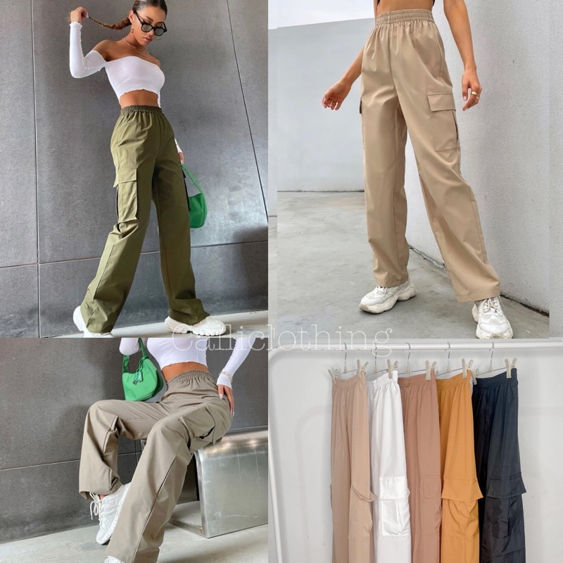 Zara Cargo Pants for Women with Pocket with Etika Shopee Philippines