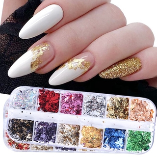 12 grids/set rhinestones caviar nail art