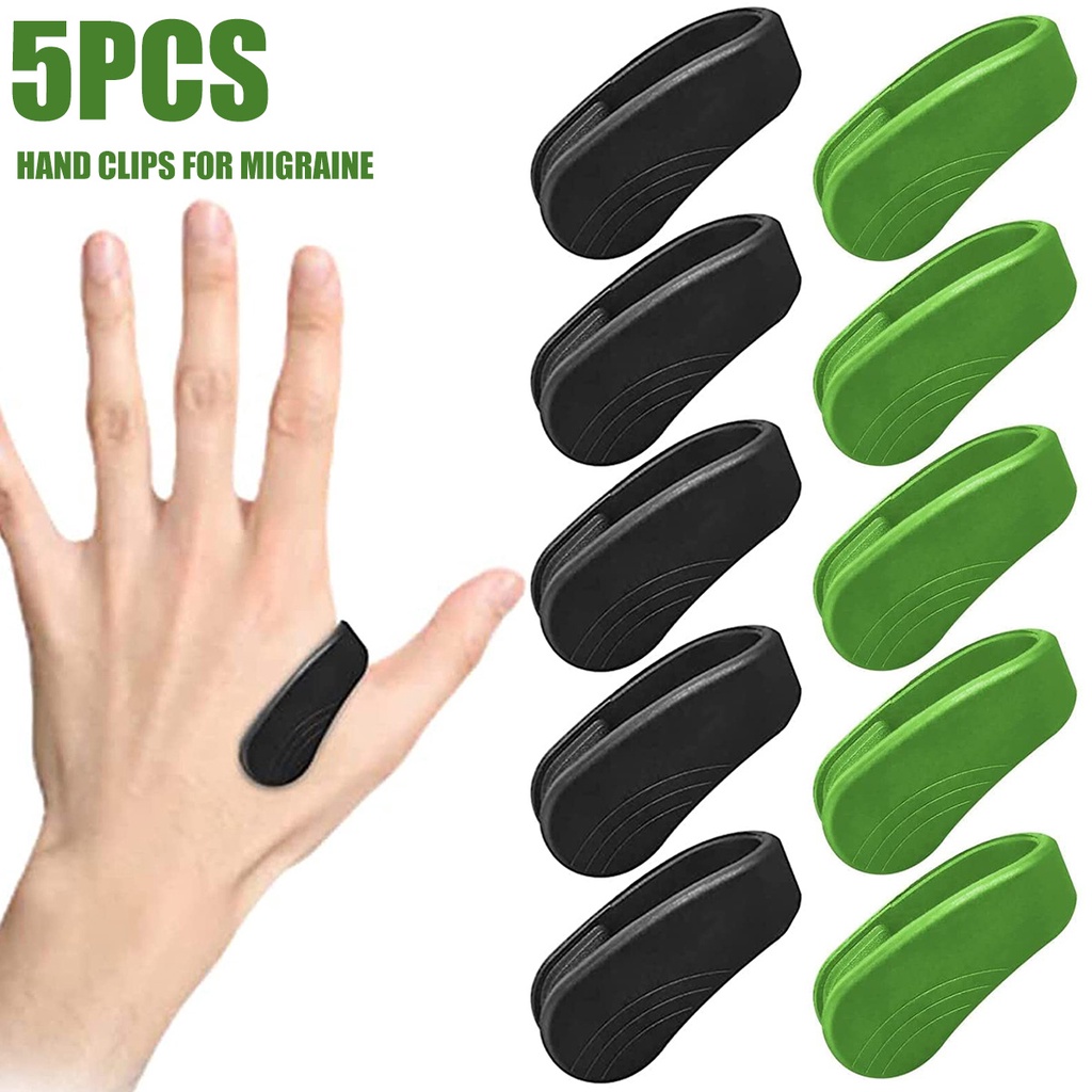 5Pcs Acupressure Clip Silicone Wearable Migraine Relief Clip Portable Lightweight Headache
