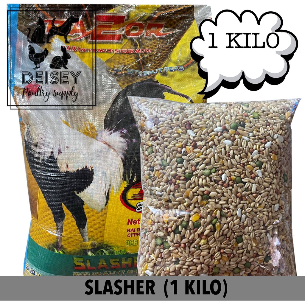 SLASHER MIX FEEDS FOR GAMEFOWL (1 KILOGRAM) | Shopee Philippines