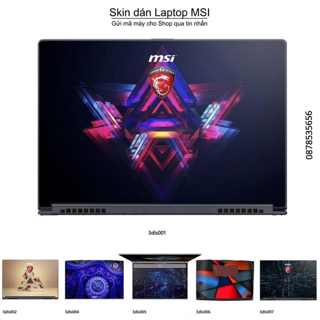 Skin Stickers For MSI Laptop With Stylish 3D Print Shopee Philippines