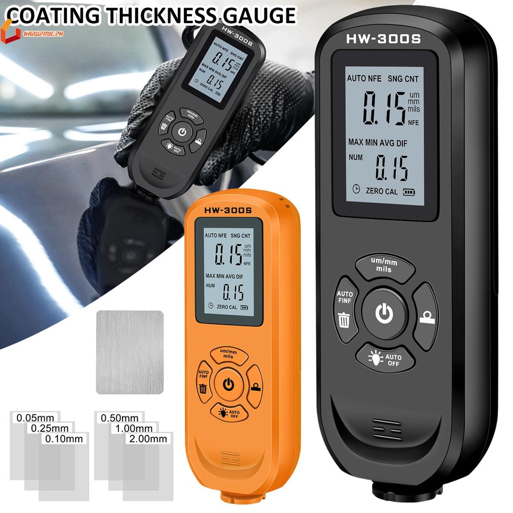 Digital Coating Thickness Gauge HW-300S Paint Thickness Meter 0.01mm ...