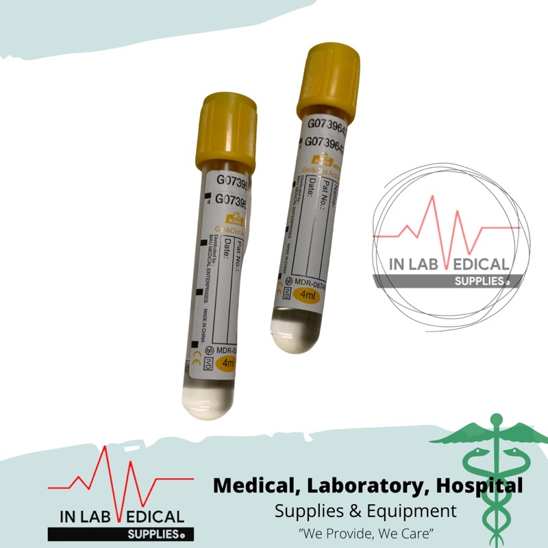 Vacutainer blood collection tube YELLOW top (gel/clot activator