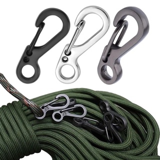 100pcs Mini Paracord S Keychain Carabiner Clip,sf Spring Backpack Clasps  Lock Hook For Outdoor Edc Camping Tactical Survival