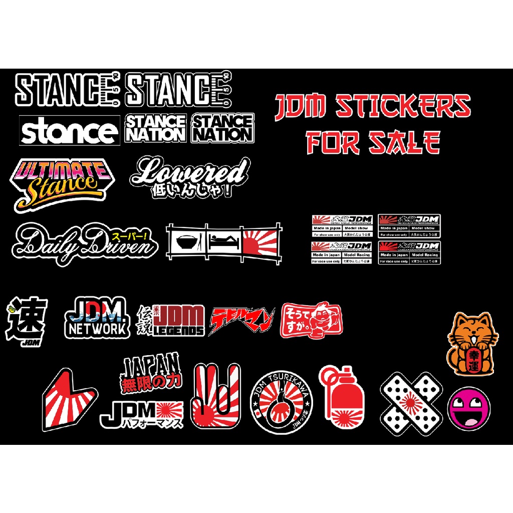 JDM MOTORCYCLE CAR STICKER | Shopee Philippines
