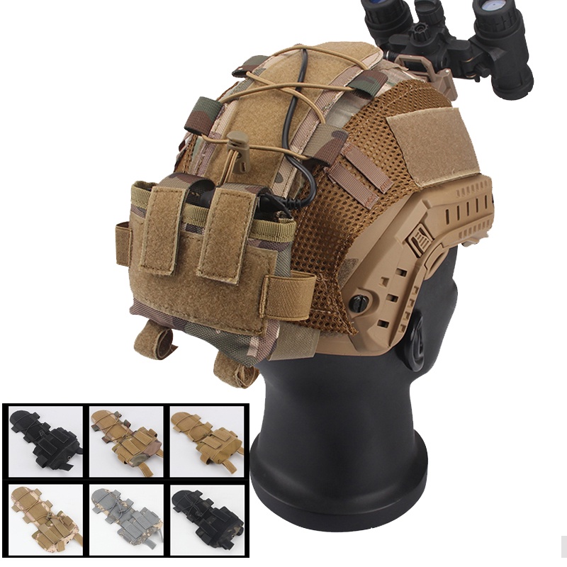 Universal Tactical Helmet Battery Pouch Airsoft Hunting Battery Pack SWAT Military Combat FAST