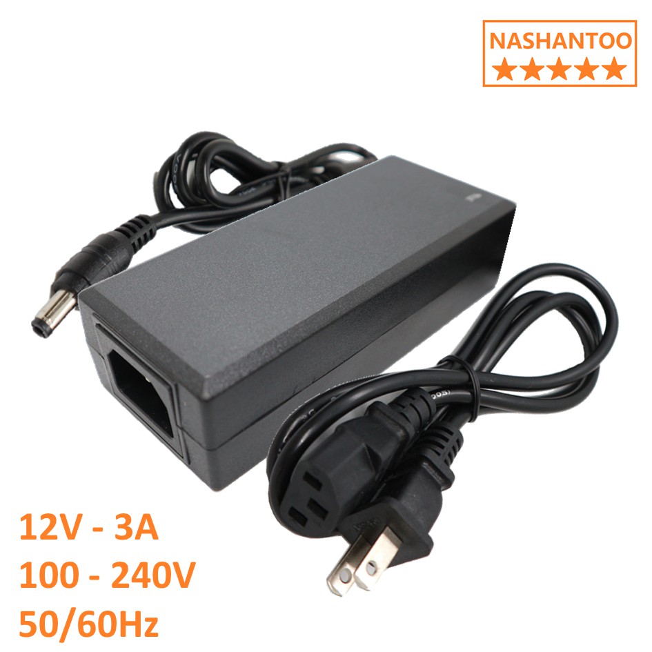 thumbnail image 2 of 12V 3A Power Adapter, COOLM AC 100V-240V To 12V 3A Power Supply Adapter AC To DC 5 2 of 13