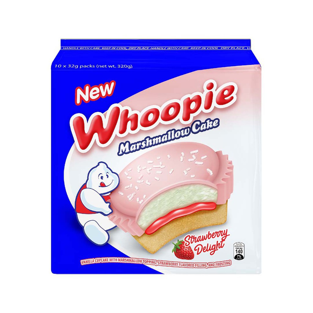 Whoopie Marshmallow Cake Strawberry 10 Pieces 32g Shopee Philippines