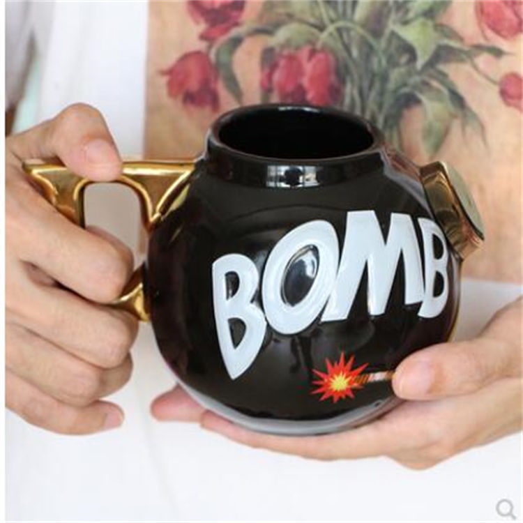 Mug Creative Unique Trendy Landmine Cup Male Water Wang Yibo Same Style King Fried Ceramic Large