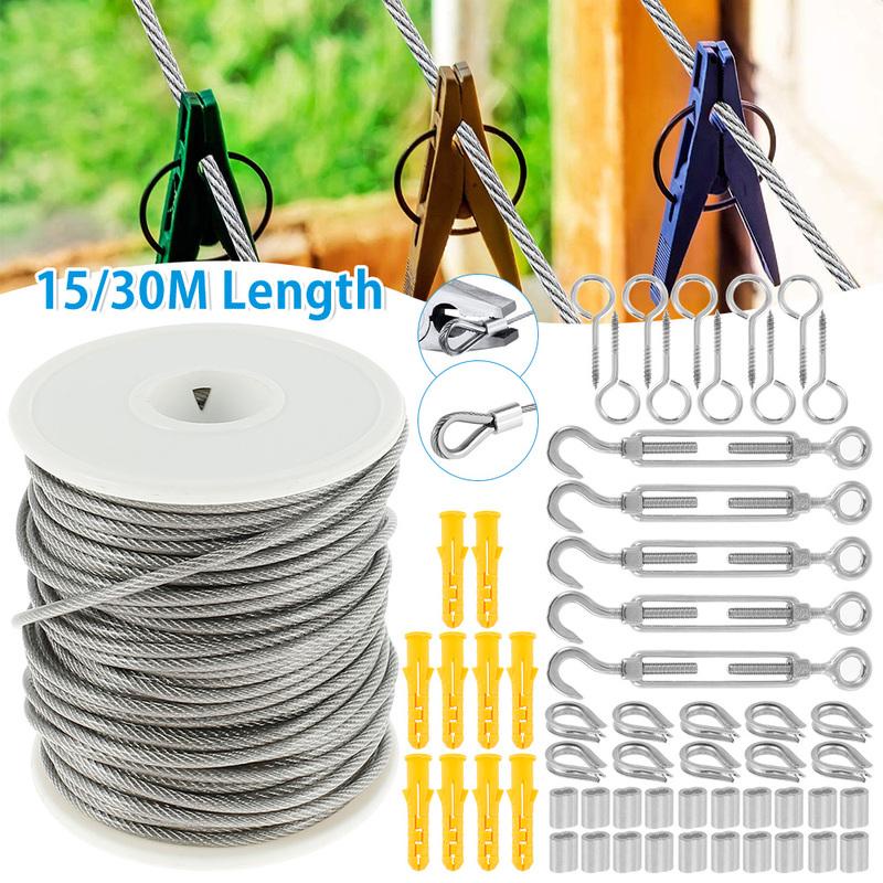 PVC Coated 304 Stainless Steel Cable Rope Garden Wire Cable Railing ...