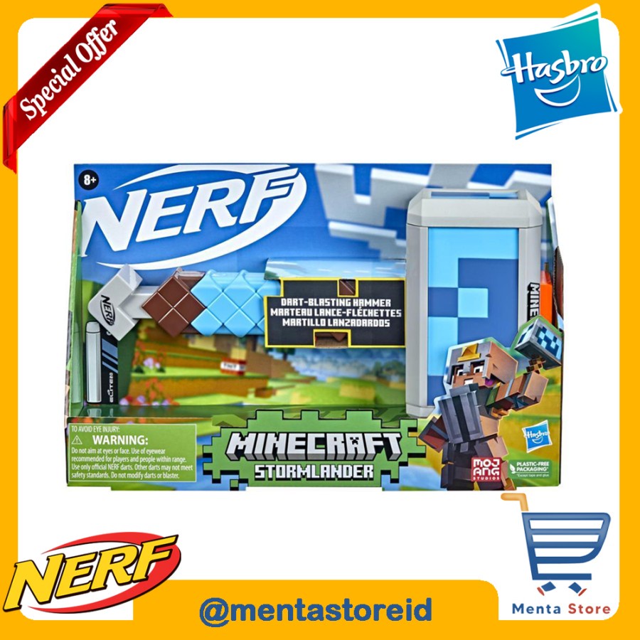 Nerf Minecraft Stormlander Dart Blasting Hammer Elite Storm Lander Ori ...